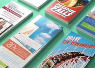 Prägendes kundenspezifische Karten-Druckhölzerne Anzeigenblatt-Einsätze gefaltetes Karten-Drucken